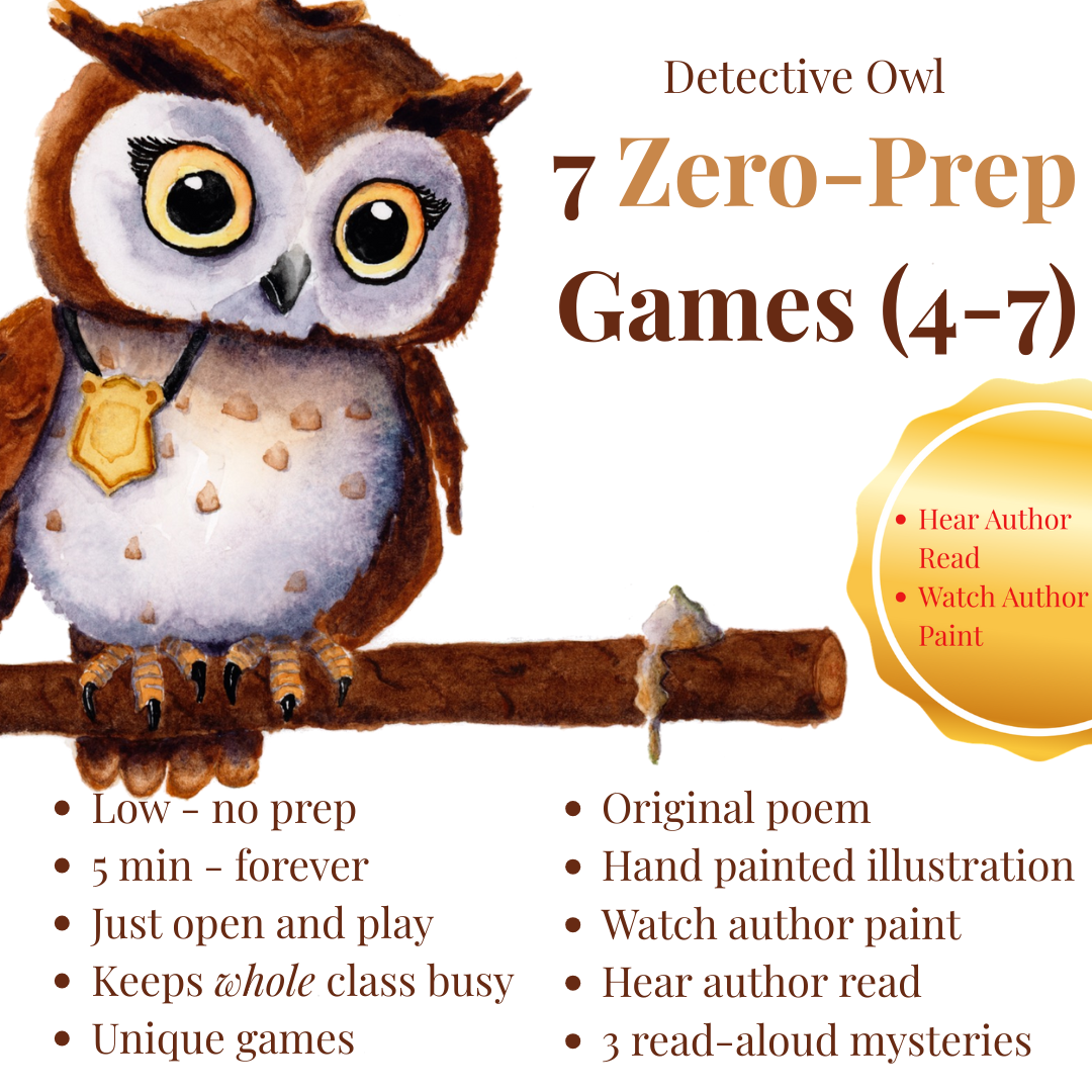 Detective Owl 7 Zero-Prep Games 4-7