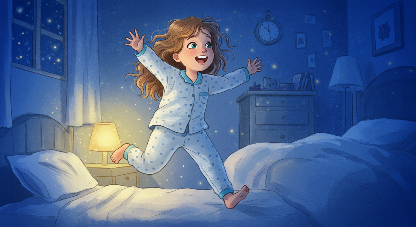 Girl at bedtime