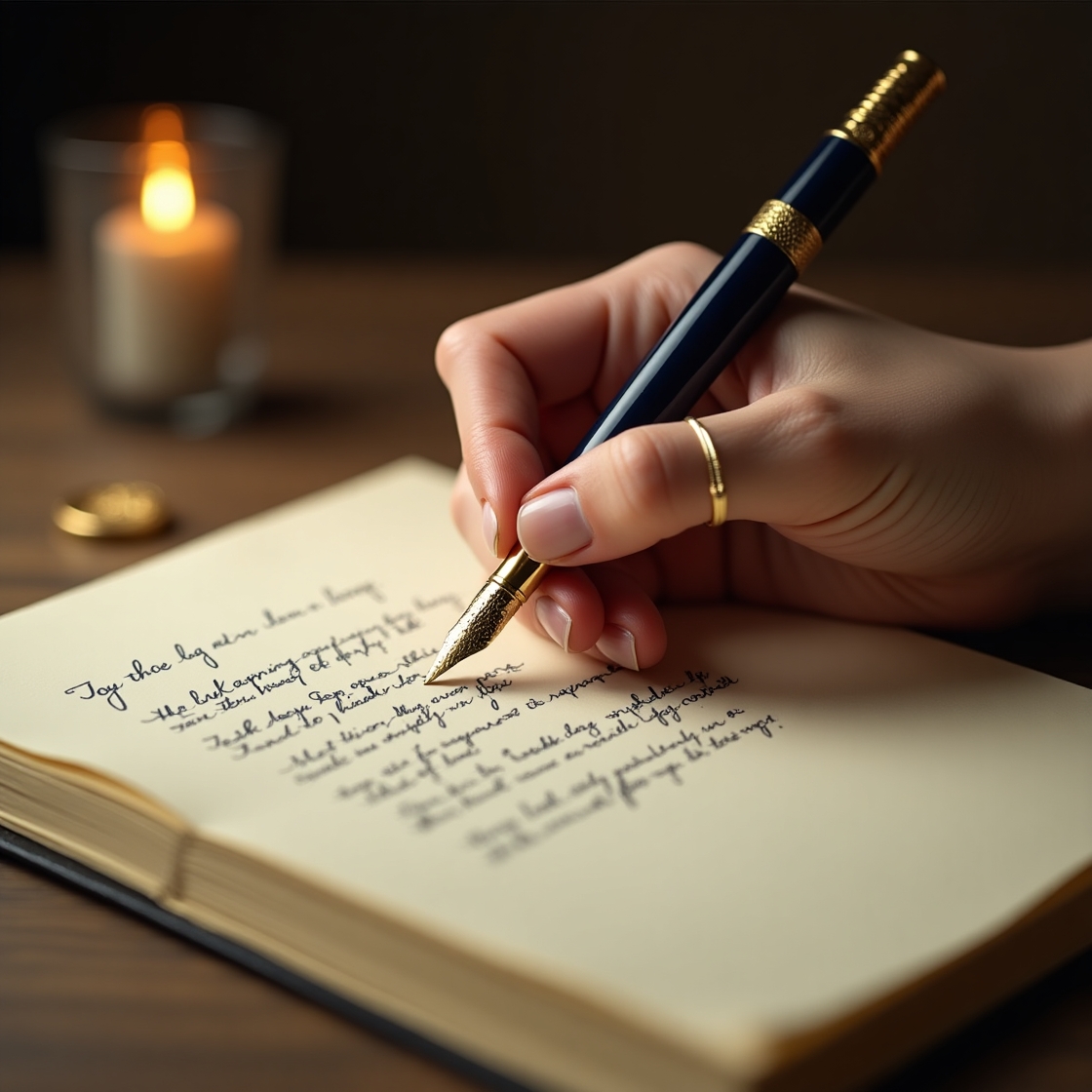 Writing with fountain pen