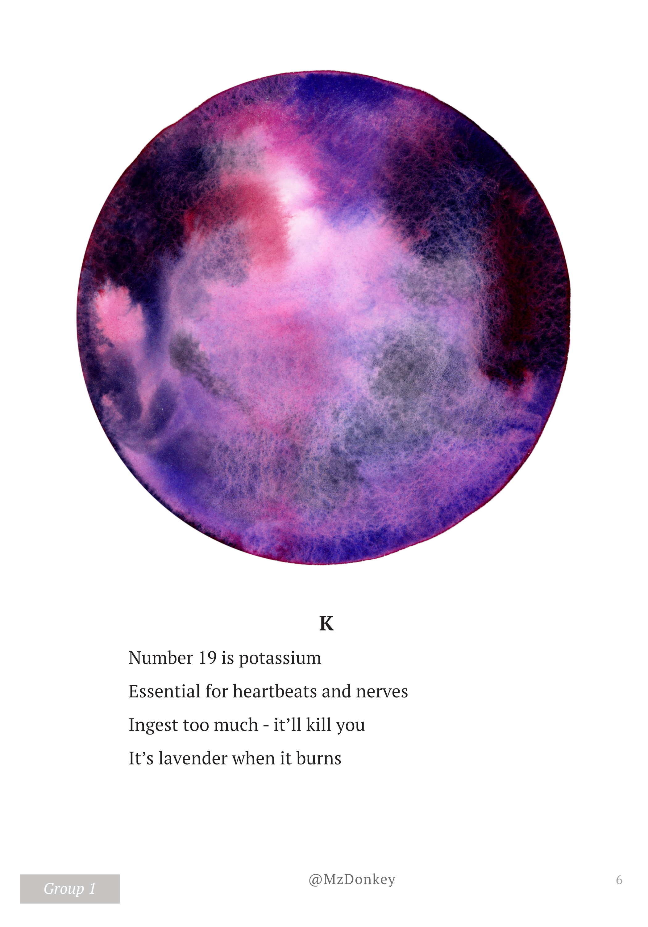 Potassium sample poem with illustration